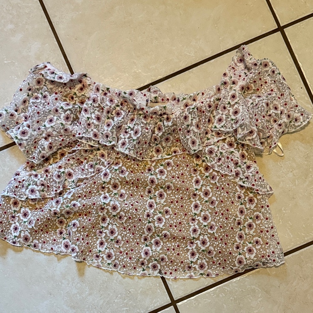 Tularosa Floral Off Shoulder Blouse